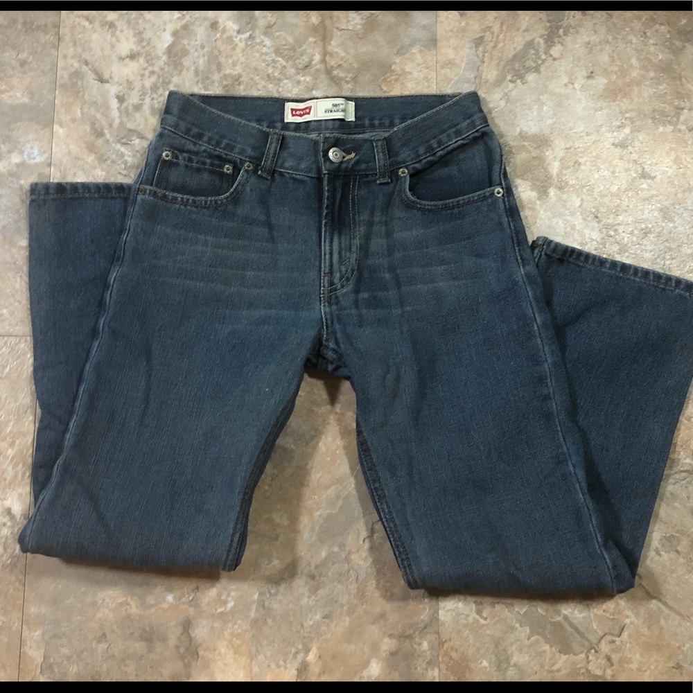 Boys Levis 505 Straight Leg Jeans Size 14 Regular